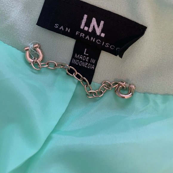 I.N. San Francisco L Green Open  Blazer Jacket - Picture 5 of 7